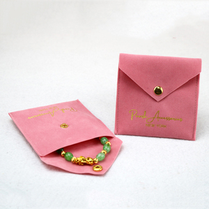 Custom Embossed logo Jewelry Bag Pouch Microfiber Velvet Jewelry <b>Gift</b> Bags for Rings Earrings Necklace Bracelet Packaging - Product Image 1