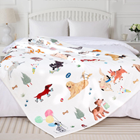 Plaid tricoté à motifs floraux - Couverture douillette en polaire écologique, cadeau idéal pour femme, pour lit et canapé