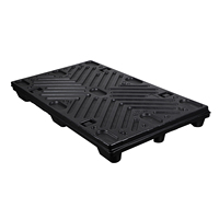 Palette se pliante durable travaillée par poubelle en plastique en vrac d'industrie pharmaceutique de soins de santé 1200x1000x590mm conteneur de palette de douille