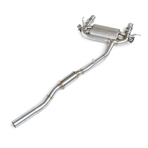Terminale di scarico Audi TT MK2 2.0T con bordo smussato <span class=keywords><strong>101</strong></span>, singolo tamburo, doppia valvola, quattro uscite, in acciaio inossidabile, per sezione centrale-posteriore - Product Image 4
