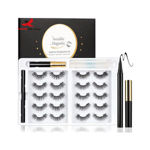 Mixed Procurement Low Price FENGFLY 10 Pairs Easy to Use False <b>Lashes</b> Long Lasting Magnetic Eyelashes with Eyeliner <b>Kit</b> - Product Image 1