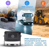 Caméra latérale AI BSD avec écran IPS 7 pouces, détection humaine et véhicule, alarme sonore et lumineuse, kit de surveillance étanche pour camion