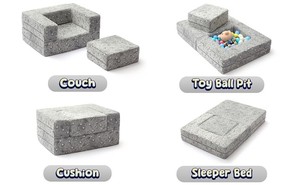 Glow-in-the-Dark Comfort Modular and Multifunctional kids modular couch Seat Chair Ball Pit Soft <b>Play</b> Blocks <b>Sofa</b> washable cover - Product Image 4