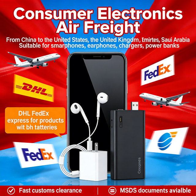 Consumer Electronics A-level Freight Forwarder Air+Express China USA UK UAE Saudi Arabia Customized Packaging 5-10 Days Transit