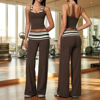 Ensemble de tenue de sport pour femmes, yoga, fitness, en spandex/nylon, séchage rapide, respirant, anti-transpiration, extensible dans quatre directions, imprimé à pois, taille mi-haute, élastique
