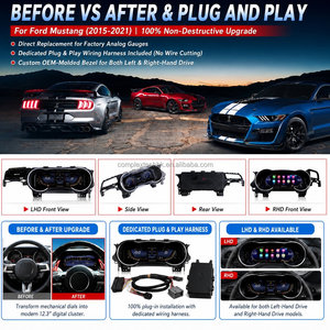 Panel de Instrumentos Digital de 12.3'' para Tablero de Ford Mustang 2015-2019 con Velocímetro y Reproductor Multimedia LCD - Product Image 5