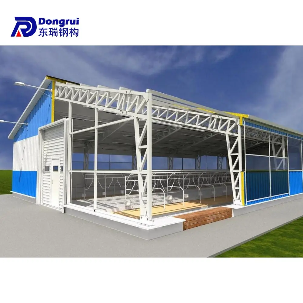 China manufacturers modern poultry farm house steel structure cows farm building designs