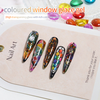 L&M OEM ODM Gel de vernis à ongles coloré effet vitrail UV LED, gelée semi-permanente, non toxique, en flacon