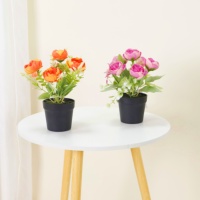 Fleurs de Rose Artificielles Bonsaï Fleur Artificielle en Pot Ornement Intérieur Créatif Fleurs et Plantes Artificielles en Pot