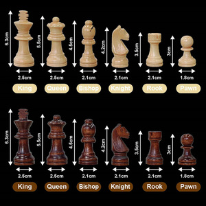 Tùy chỉnh sang trọng bằng gỗ trong nhà trò chơi thiết lập cao-quty bằng gỗ bàn cờ với vuông chessman cho trẻ em chơi - Product Image 6