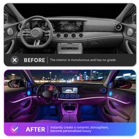 KYNCHO Lumière ambiante LED pour voiture pour Mercedes Classe E W213, lumière ambiante 64 couleurs, éclairage intérieur automatique, contrôle par application Bluetooth