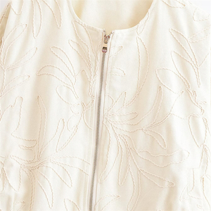 SHENZHU Nouvelle collection été 2025 – <span class=keywords><strong>Veste</strong></span> brodée <span class=keywords><strong>d</strong></span>écontractée et polyvalente à col rond et manches longues pour femme 8372067 - Product Image 3