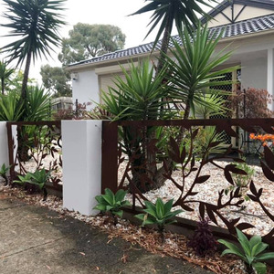 Paravent et clôture de jardin modernes en acier Corten pour l'extérieur - Product Image 2