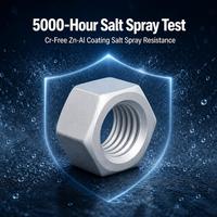 Éléments de fixation hexagonaux sur mesure, revêtus de flocons de zinc sans chrome, résistants à la corrosion marine (test de pulvérisation salée 5000 heures) - Fabricant