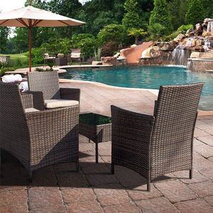 STARRYHEART 4 piezas marrón Pattio muebles mimbre conversación conjunto ratán muebles al aire libre - Product Image 5