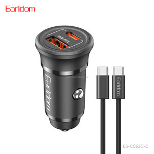 Cargador de coche portátil Earldom 30W PD QC3.0 de carga rápida compatible con Huawei/Xiaomi/Apple/Samsung con protocolo de carga rápida completo. - Product Image 1