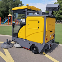 Balayeuse de voirie électrique compacte 48V, robot de nettoyage industriel haute pression pour grands sols, entièrement fermé, nouveau design