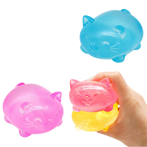 Plastic Gummy Cat Fidget <b>Squeeze</b> Toy Slow Rebound Decompression <b>Ball</b> Squishy for Stress Relief - Product Image 1