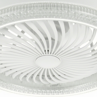Ventilador de Techo LED E27 Moderno con Luz Regulable, Control Remoto, 3 Velocidades, Base Giratoria, Difusor de Aroma, 3 Aspas para Dormitorio