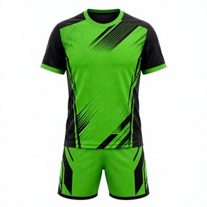 ชุดเสื้อและกางเกงรักบี้สีเขียวดำแบบซับลิเมชั่นสำหรับผู้ชาย คอวี แขนสั้น ระบายเหงื่อได้ดี ทรงสปอร์ต สำหรับผู้ใหญ่ - Product Image 1