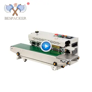 Bespacker Automatic Horizontal Digital Display Continuous Sachet Pouch Heat Band Sealer Sealing Machine