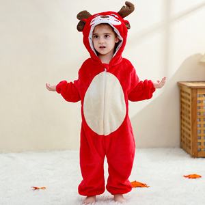 Michley usine vente en gros noël père noël combinaison barboteuse mignon <span class=keywords><strong>renne</strong></span> Animal 3D tête impression Costume ensemble Cosplay fête - Product Image 2