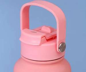 Frasco de vacío de doble pared de 1000Ml, botella de agua deportiva aislada de acero inoxidable con tapa de doble uso - Product Image 4