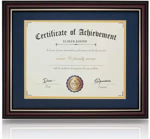 Wholesale 11x14 Table Top or Wall Mount graduation Document Certificate Classic Cherry Wood Color Wide Frame