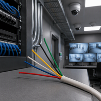 كابل إنذار أمني مقاوم للأشعة فوق البنفسجية بتصنيف خارجي 18 AWG ثنائي النواة معزول بغلاف PE وموصل OFC لمراقبة الأمن المحيطي