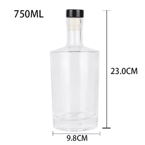 Botellas de Vidrio Redondas Selladas con Corcho, Impresas con Serigrafía, para Whisky, Vino y Licores, Venta al Por Mayor - Product Image 6