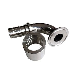 Quick Installation Sanitary 304 Stainless Steel 90 Degree Bending Clamp Joint TC Chuck Hydraulic Elbow Tubing Machining Services - Product Image 5