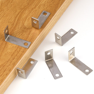 Aluminum Alloy Silver L-Shaped Corner Bracket 3-5kg Load Capacity For Cabinets <b>Wardrobes</b> Picture Frames Back Panels - Product Image 1