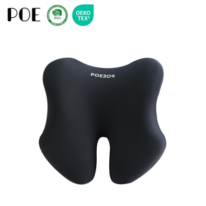 <span class=keywords><strong>Coussin</strong></span> <span class=keywords><strong>de</strong></span> siège ergonomique en mousse à mémoire <span class=keywords><strong>de</strong></span> forme et soie <span class=keywords><strong>de</strong></span> lait avec appui-tête et oreiller <span class=keywords><strong>de</strong></span> sieste – Soutien orthopédique pour le dos et le cou, soulagement des douleurs, idéal pour l'avion - Product Image 1