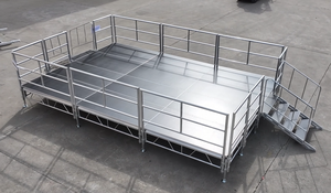 เวทีแบบโมดูลาร์ทรงสี่เหลี่ยม อลูมิเนียมอัลลอยด์ แข็งแรง รับน้ำหนักได้มาก เหมาะสำหรับงานคอนเสิร์ต งานแต่งงาน งานกลางแจ้ง แบบพกพา ติดตั้งง่าย - Product Image 2