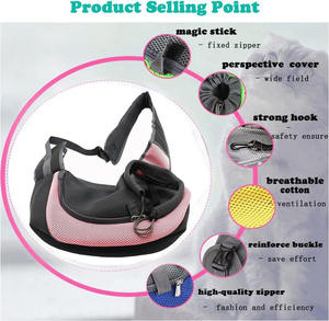 Échantillon gratuit en stock Sac à bandoulière souple à bretelles respirantes pliable Produits pour animaux de compagnie Sac de transport pour chien et chat Sac de transport pour animaux de compagnie - Product Image 4