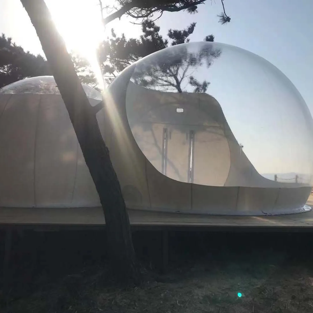 Opblaasbare Bubble Tent Met Badkamer Met Opblaasbare Tunnel Tenten Camping Outdoor Bubble Hotel