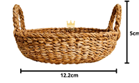 Plateaux de service en rotin écologiques et durables, coupe-légumes au design créatif, tissés à la main au Vietnam avec poignées en anneau