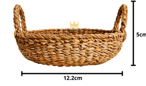 Eco-Friendly Sustainable Rattan Serving Trays Vegetable <b>Cutter</b> Creative Design Handwoven Vietnam Ring Handles - Product Image 4