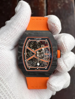Nouvelle Montre Mécanique Automatique pour Homme 2026, Style de Luxe de Marque de Renom, Design Tonneau en Fibre de Carbone, Tourbillon, Meilleure Vente