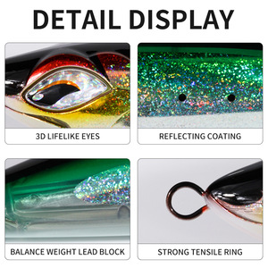 24cm pêche à la traîne en eau salée ABS naufrage appât dur artificiel 240mm bar leurre pour saumon poisson-chat marlin bar pêche océan bateau - Product Image 2