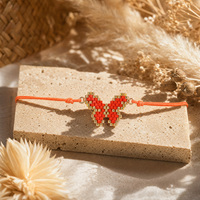 Pulsera de Mariposa Boho Hecha a Mano con Cuentas Miyuki para Mujer, Joyería Boho, Joyería Miyuki Hecha a Mano, MOQ Bajo