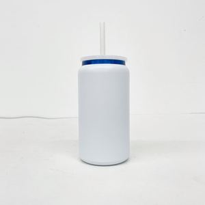 Vaso de Acero Inoxidable de 16 oz con Recubrimiento en Polvo Azul, para Grabado Láser y Personalización, Disponible en Almacén de EE. UU. - Product Image 3