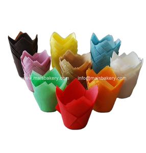 Suministro de panadería de una sola pared, tazas de magdalenas de <span class=keywords><strong>tulip</strong></span>án de papel desechables ecológicas, revestimientos biodegradables para magdalenas para yogur compostables - Product Image 1
