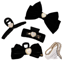 Barrette à cheveux rétro française de haute qualité pour femmes, accessoire doux et petit parfumé avec finition en velours pour les fêtes de printemps et d'été
