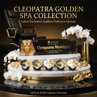 Kit de pédicure spa Golden Mystique personnalisé, parfum longue durée, 5 en 1, collagène cristallin, kit de pédicure spa 5 étapes en boîte