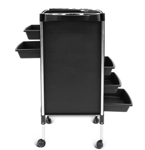 Carrito de Peluquería Profesional de Plástico para Salón de Belleza, Carrito para Estilista, Color Negro - Product Image 6