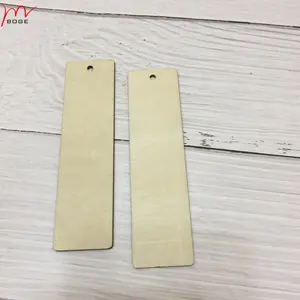 Hình Chữ Nhật Gỗ Bookmark 12CM Trống Bookmark Hỗ Trợ Tùy Chỉnh LOGO Custom Made Nhãn Gỗ