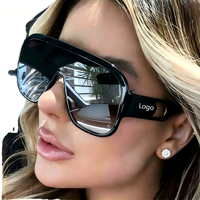 Lunettes de soleil surdimensionnées personnalisées, certifiées Global Recycled Standard, idéales pour les sorties quotidiennes et les vacances à la plage