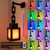 Lanterne suspendue décorative en ABS style Pixel avec LED, lumière d'ambiance portable pour salon, café, bar, restaurant