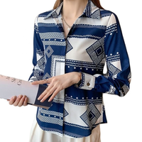 Nouvelle Mode 2024 Blouses et Chemises Imprimées OEM pour Femmes Manches Longues Printemps Automne Blusas Mujer